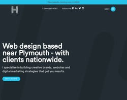 Screenshot of the Dave Hallett Web Design homepage