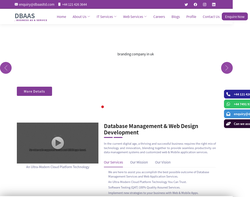 Screenshot of the Web Design Development | DBaaS Ltd homepage