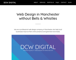 Screenshot of the DCW Creative homepage