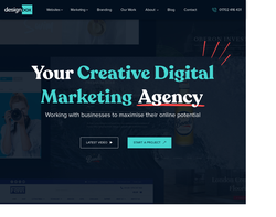 Screenshot of the Design Box Media homepage