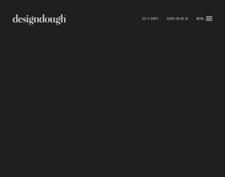 Screenshot of the designdough homepage