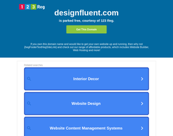 Screenshot of the DesignFluent Web Design & Development homepage