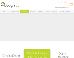 Screenshot of the Designtec Limited homepage