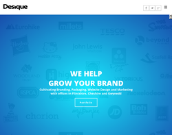 Screenshot of the Desique homepage