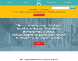 Screenshot of the DJA Online Services Limited homepage