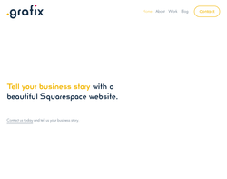Screenshot of the DotGrafix.com homepage