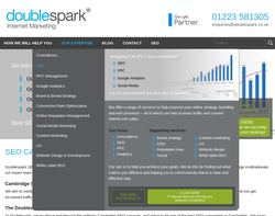 Screenshot of the Doublespark SEO homepage