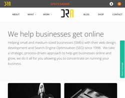 Screenshot of the DRA Digital Marketing homepage