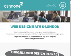 Screenshot of the Dsgn One London homepage