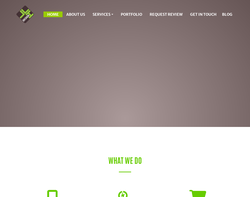 Screenshot of the DVH Design homepage