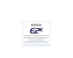 Screenshot of the E2E Solutions homepage