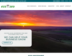 Screenshot of the eco seo homepage