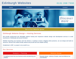 Screenshot of the Edinburgh Websites homepage