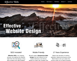Screenshot of the Effective Webs homepage