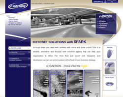 Screenshot of the e-IGNiTION homepage