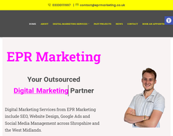 Screenshot of the EPR Marketing homepage