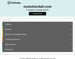 Screenshot of the E Solution4all homepage