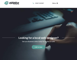 Screenshot of the  eWebz  homepage