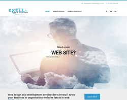 Screenshot of the Exell Web Design homepage