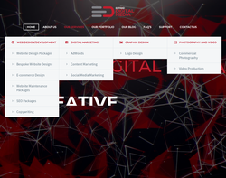 Screenshot of the Expand Digital Media homepage