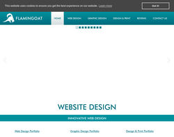Screenshot of the Flamingoat Ltd homepage