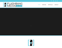 Screenshot of the Flashbang Media homepage
