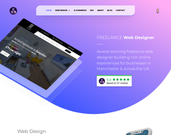 Screenshot of the Freelance Web Designer homepage