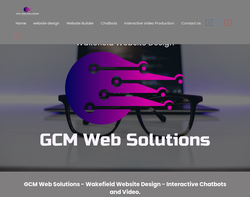 Screenshot of the gcm web solutions homepage