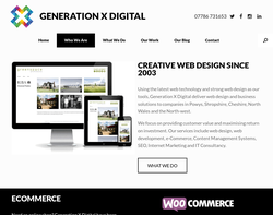 Screenshot of the Generation X Computers homepage