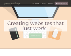 Screenshot of the Genero web design homepage