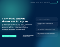 Screenshot of the Goodcore Software homepage