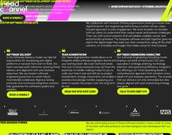 Screenshot of the HeadChannel - Bespoke Software Company homepage