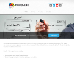 Screenshot of the Honest Logic homepage