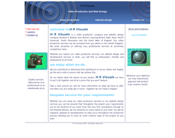 Screenshot of the  H R Visuals Ltd homepage