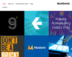 Screenshot of the Huw David Design homepage