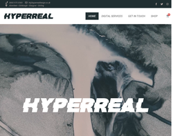 Screenshot of the HYPERREAL - Web Design & Digital Marketing homepage