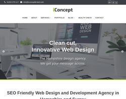 Screenshot of the iConcept Limited
 homepage