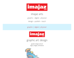 Screenshot of the Imajaz homepage