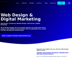 Screenshot of the iM Web Designs homepage