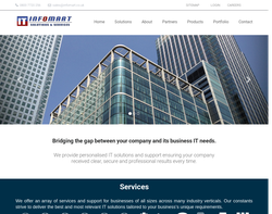 Screenshot of the Infomart homepage