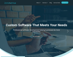 Screenshot of the Innovensa Ltd homepage