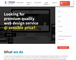 Screenshot of the Integra Global Solutions UK Ltd homepage