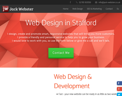 Screenshot of the Jack Webster Web Design homepage