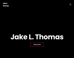 Screenshot of the Jake L Thomas homepage