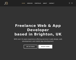 Screenshot of the James Browning | Freelance Web Developer homepage