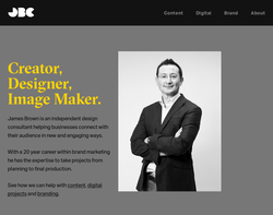 Screenshot of the JBC Design homepage