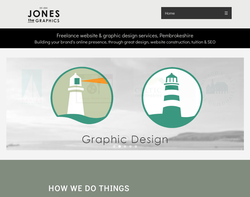 Screenshot of the Jones the Graphics homepage