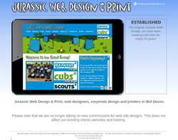 Screenshot of the Jurassic Web Design homepage