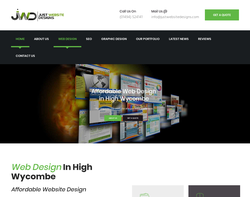 Screenshot of the Just Website Designs Ltd homepage