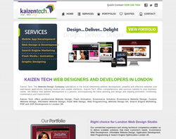 Screenshot of the Kaizen Tech homepage